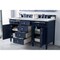 James Martin Vanities Brittany 60in Double Vanity, Victory Blue w/ 3 CM Carrara Marble Top 650-V60D-VBL-3CAR - alternate 5